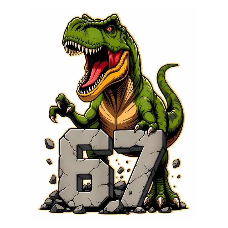 T-Rex Dinosaur Funny Six Seven Meme