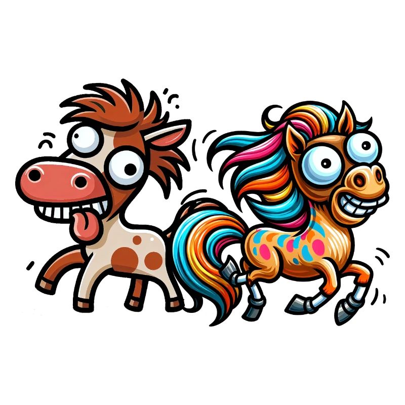 Crazy Horses Cavalier Cavalier Cheval Poney