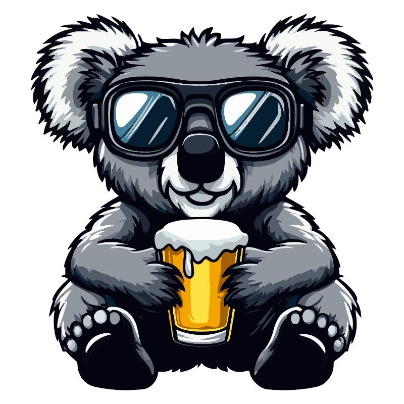 Koala Apres Ski Bier Comic