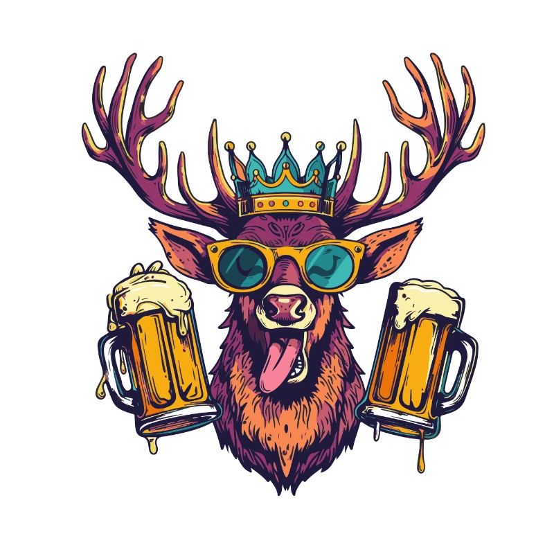 Hirsch Bier Lustig