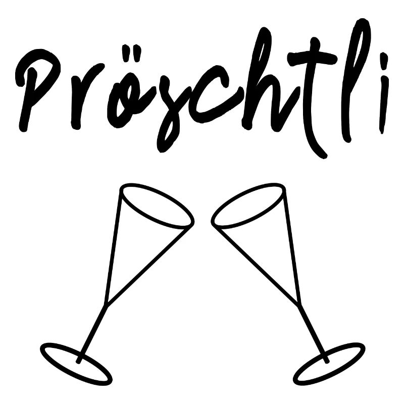 Proeschtli Pröschtli Prost Sektglas Schweiz Fun