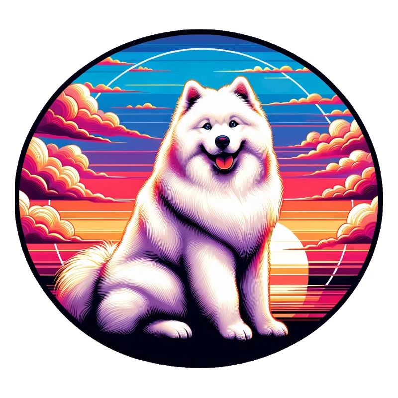 Chien Samoyède Cadeaux Mignon Samoyède Chien Graphique