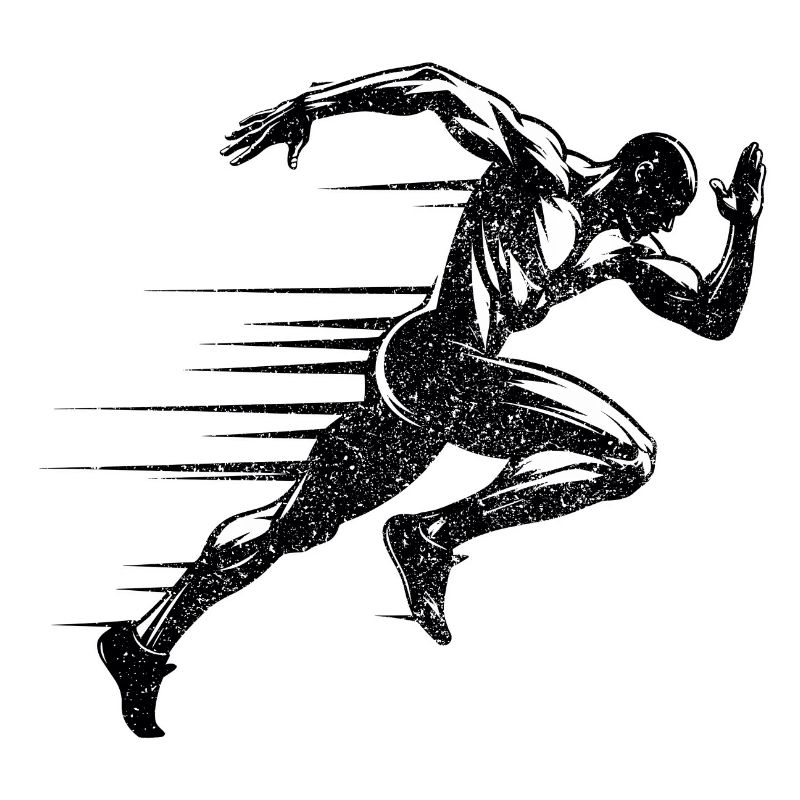 Coureur sur piste Sprinter Sprint 100m sprinter