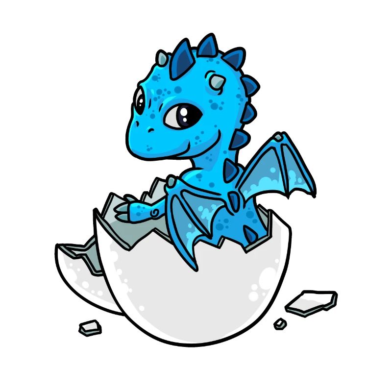 Petit Mignon Bébé Dragon Hatch Oeuf en coquille d’oeuf