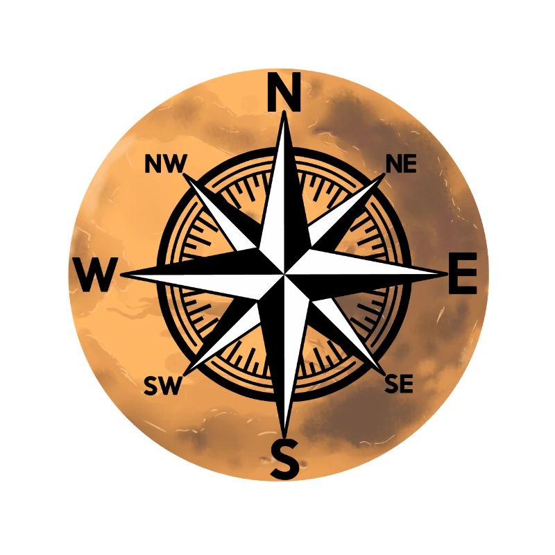 Compass wind rose nautical planet universe