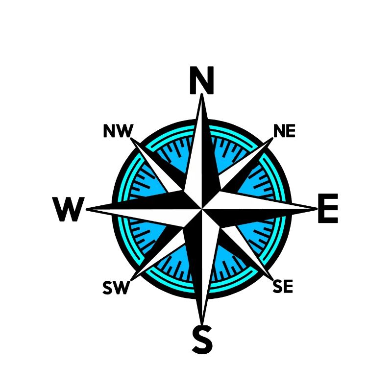 Compass Nautical Sailor Ahoi Wind Rose Trip