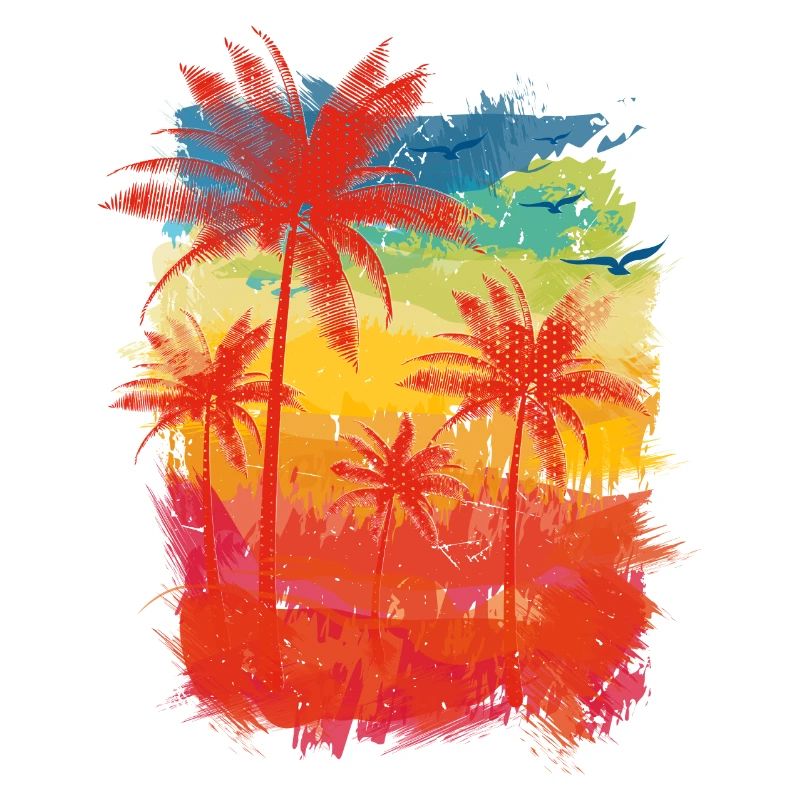 Colorful stripes (palm trees)