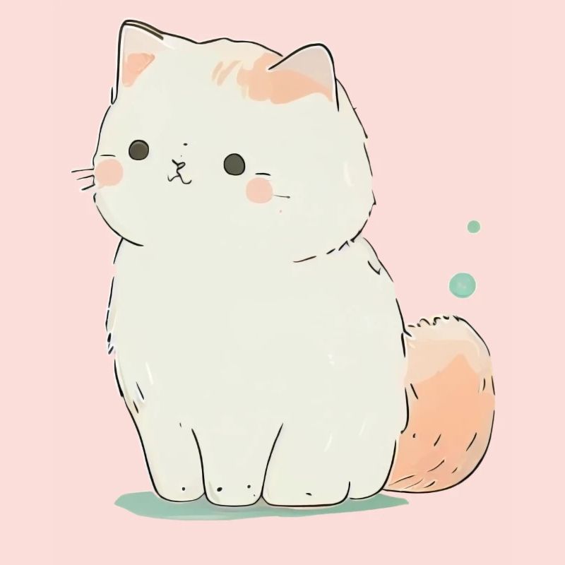 Chat mignon pastel