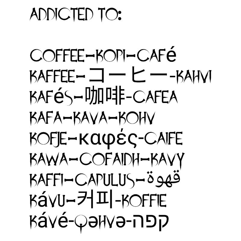coffee in many languages