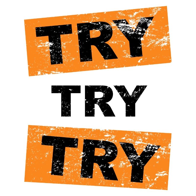 Try try try saying lettering