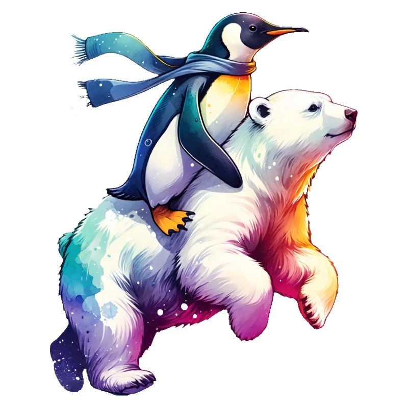 Lustiger Pinguin und Eisbär Geschenk