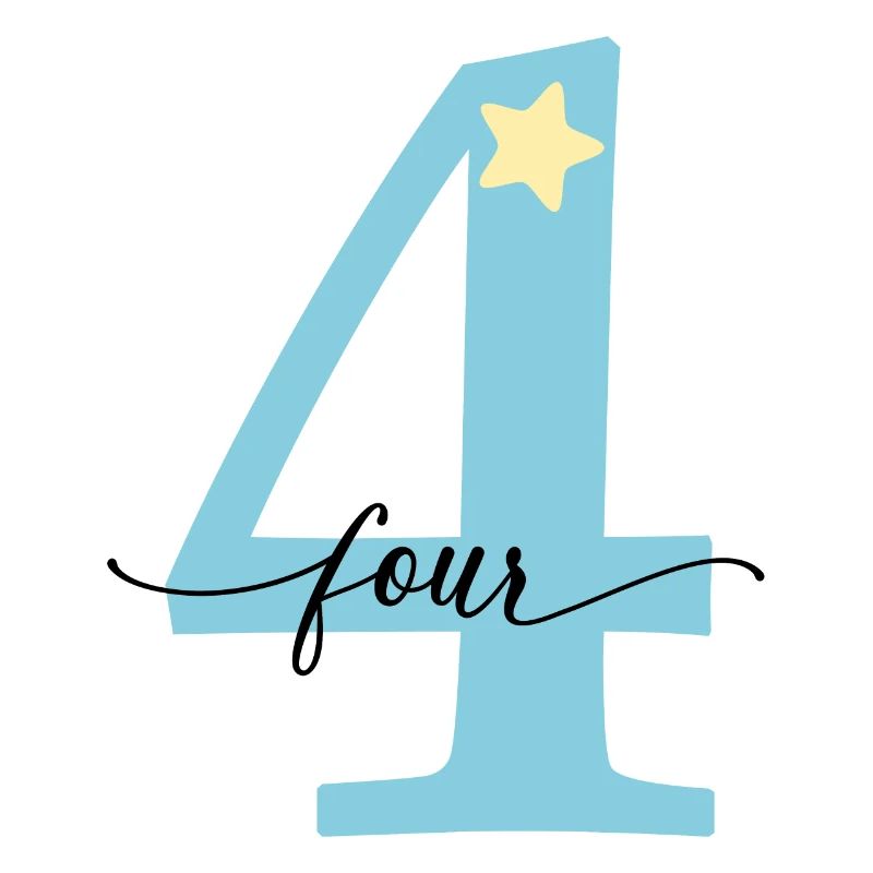 4. Geburtstag Vier Jahre
