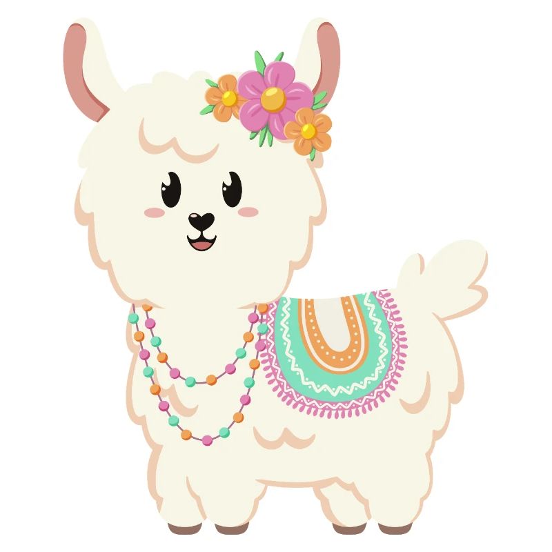 Été, soleil, lama à fleurs