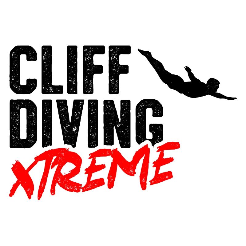 Retro Graphic Cliff Diver Cliff Diving Tombstoning