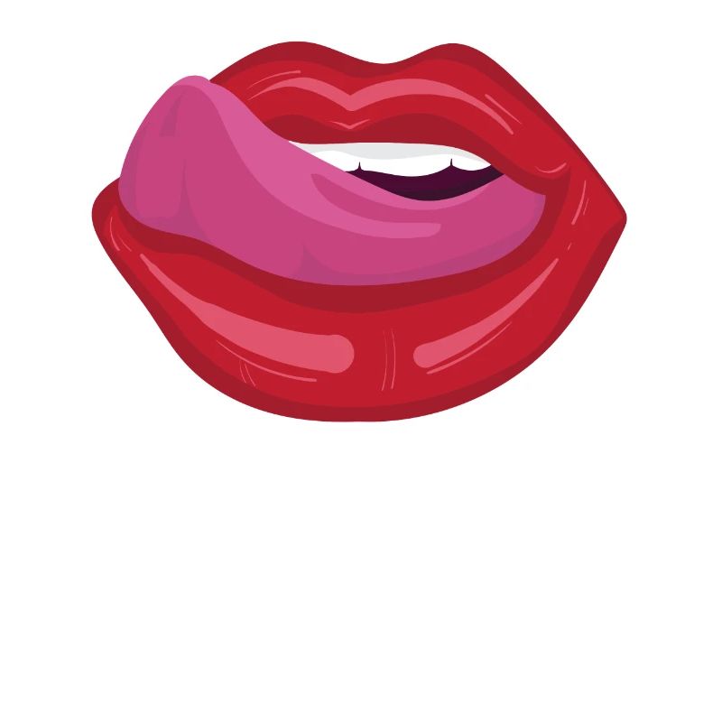 Bouche ouverte avec la langue