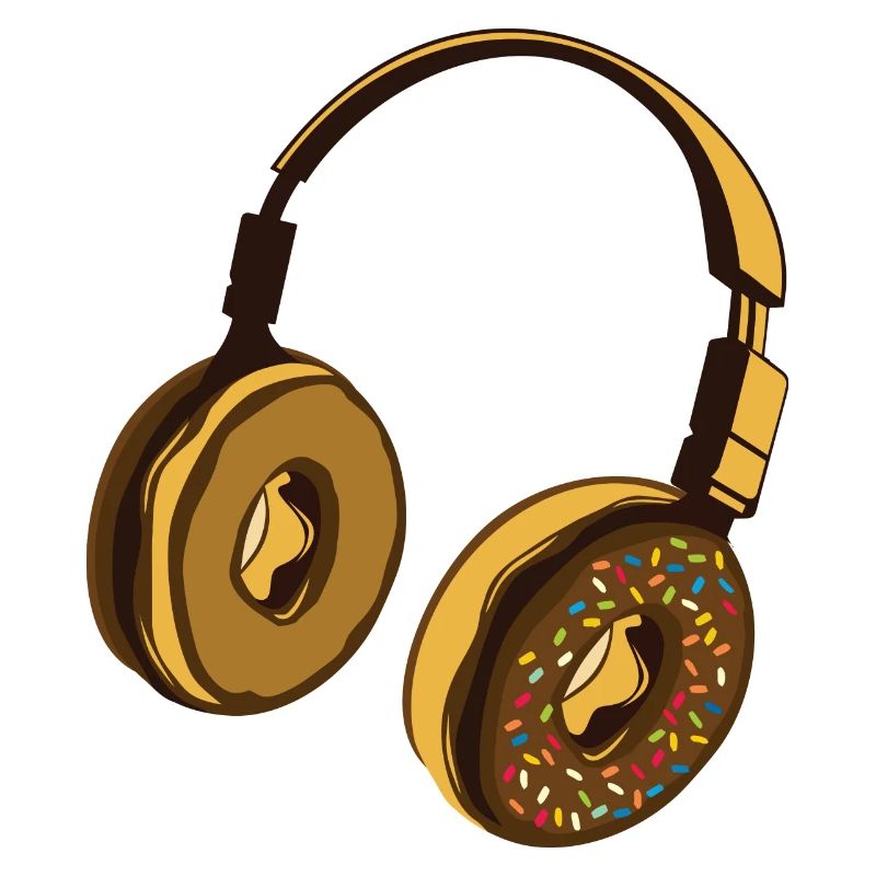 cute headphone donut