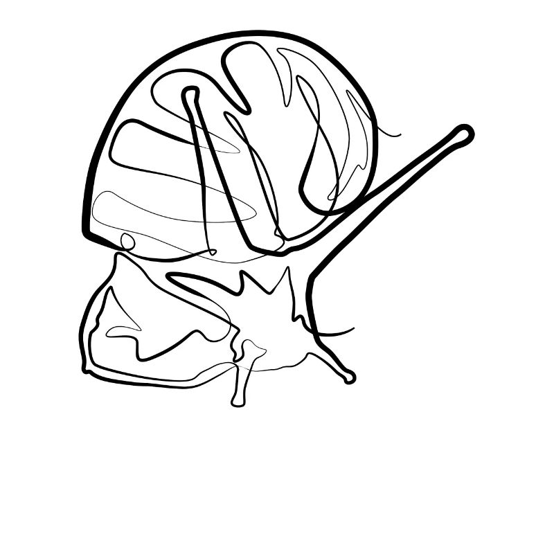 Escargot - one line drawing