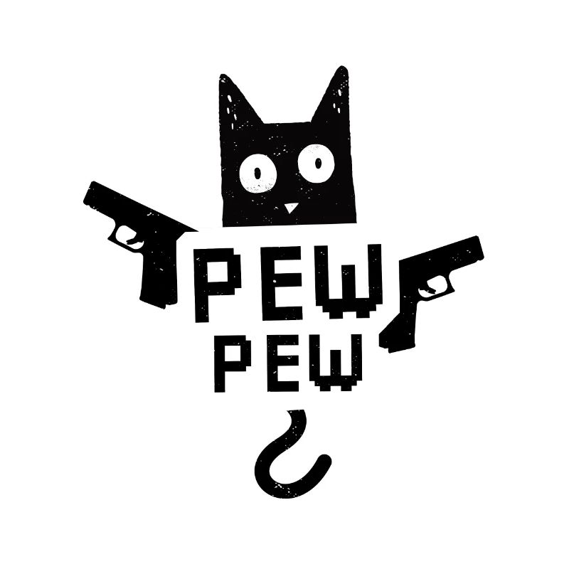 Chat Pew Pew Cat Meme