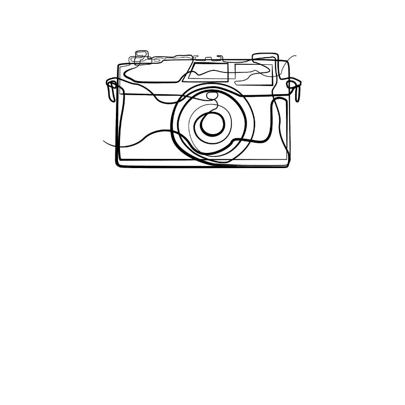 Camera - one line drawing