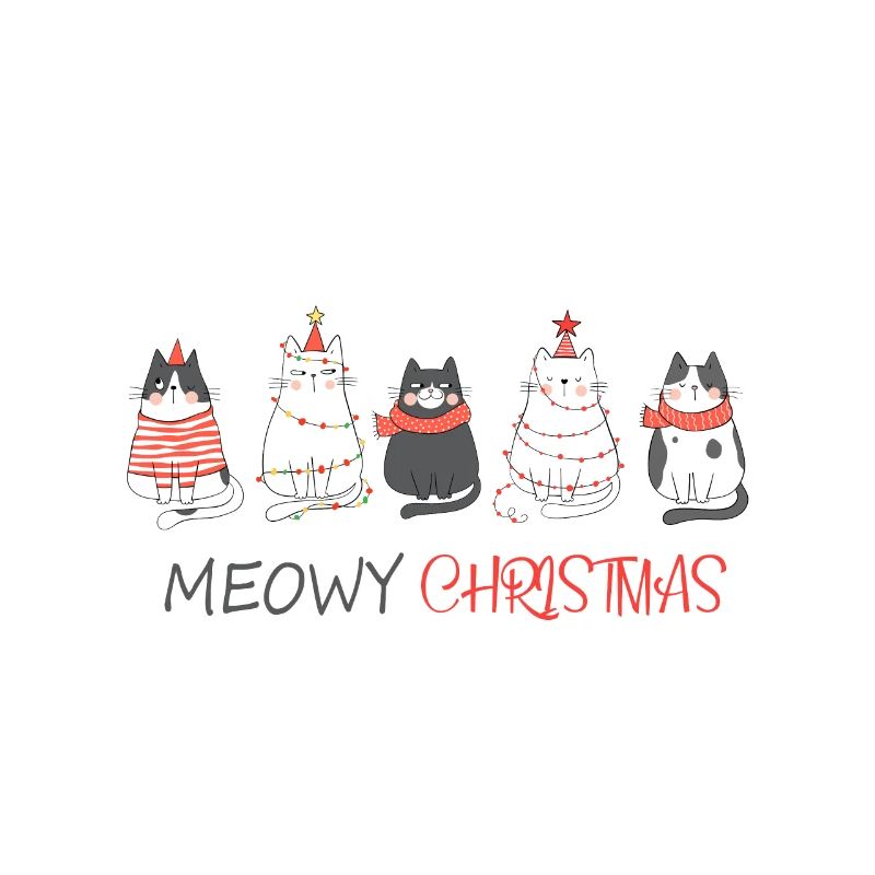 Cadeau drôle de chats de Noël de Noël Meowy