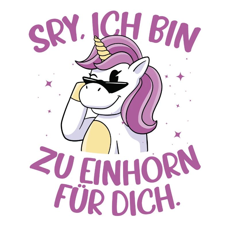Sorry Ich Bin Zu Einhorn Für Dich Regenbogen Glitz