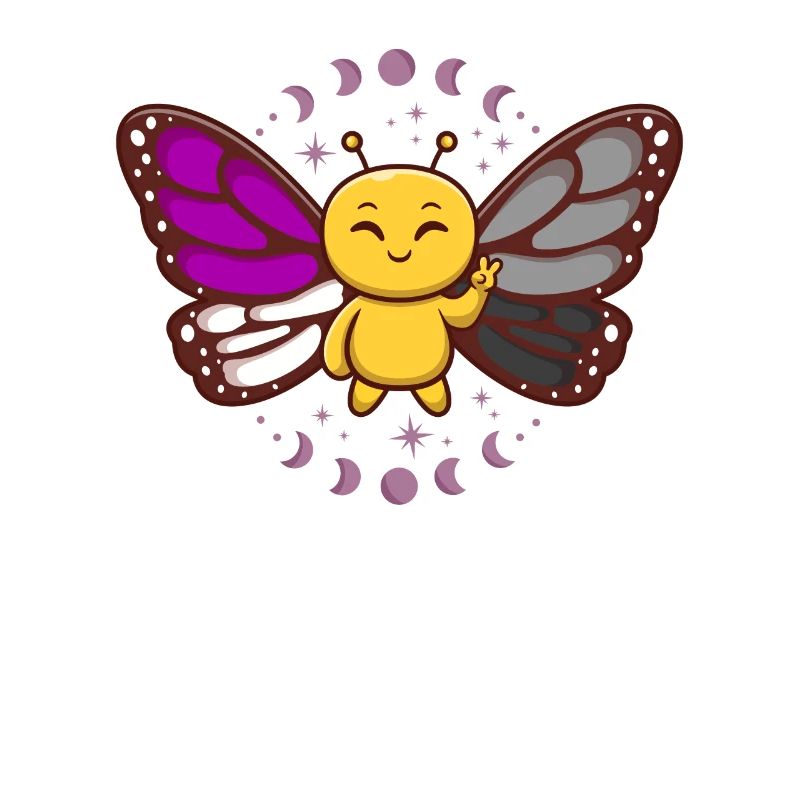 Asexué Flag Ace Monarque Papillon Insecte Subtil
