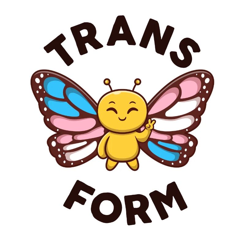 Monarque transgenre Papillon Trans Forme Kawaii
