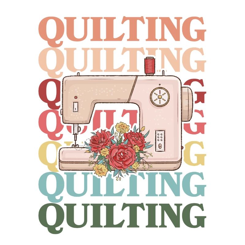 Retro Graphic Knitting Wool Quilting Stitching Sew