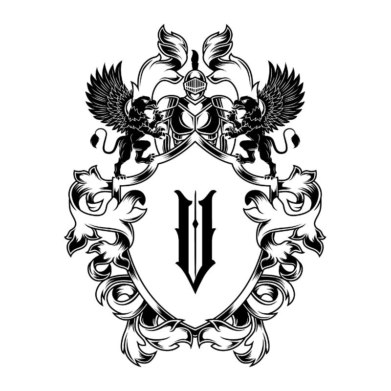 V Buchstabe Wappen