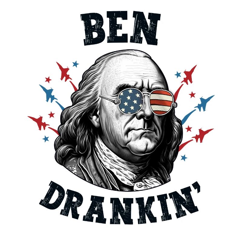 Benjamin Franklin 4 juillet Hommes Drapeau américain