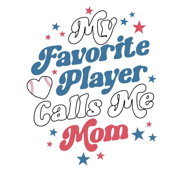 Baseball Mama Mutter Retro Mein Lieblingsspieler