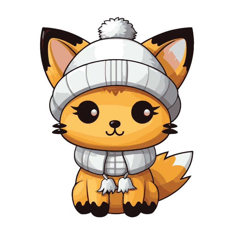 Fox Winter Animal Cute Comic