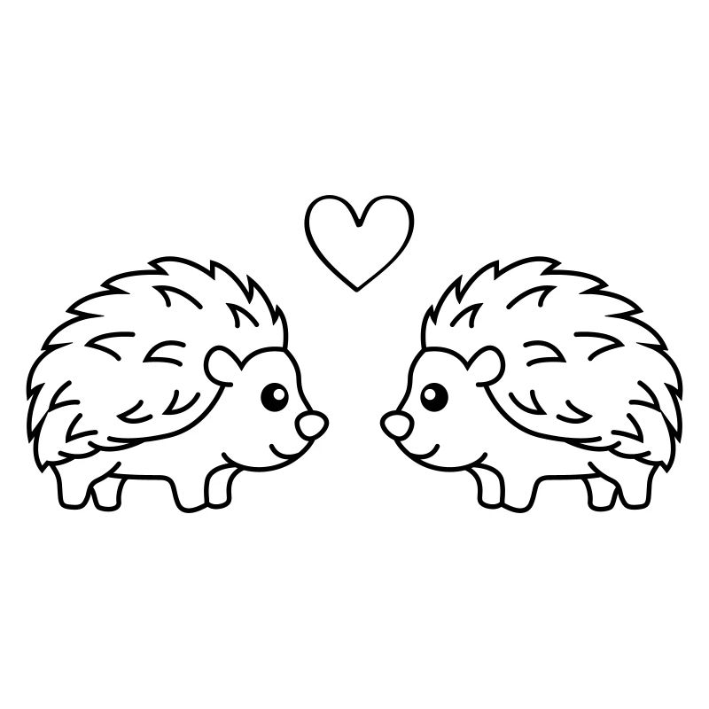 Igel Comic Paar Liebe