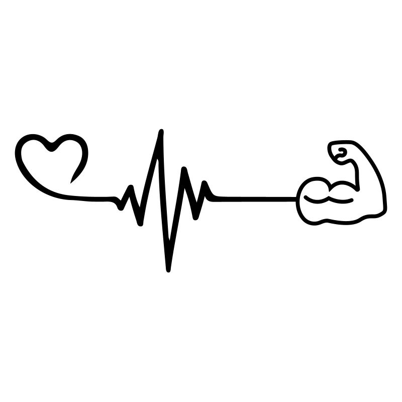 Muscle dumbbell heartbeat
