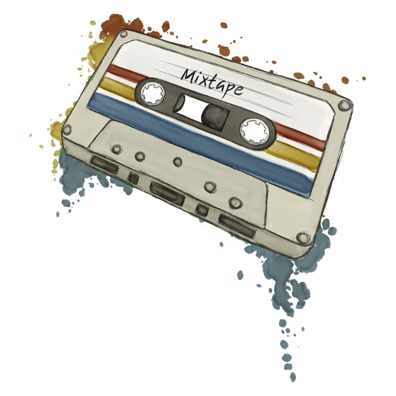 Mixtape de style rétro Funky Oldschool Cassette