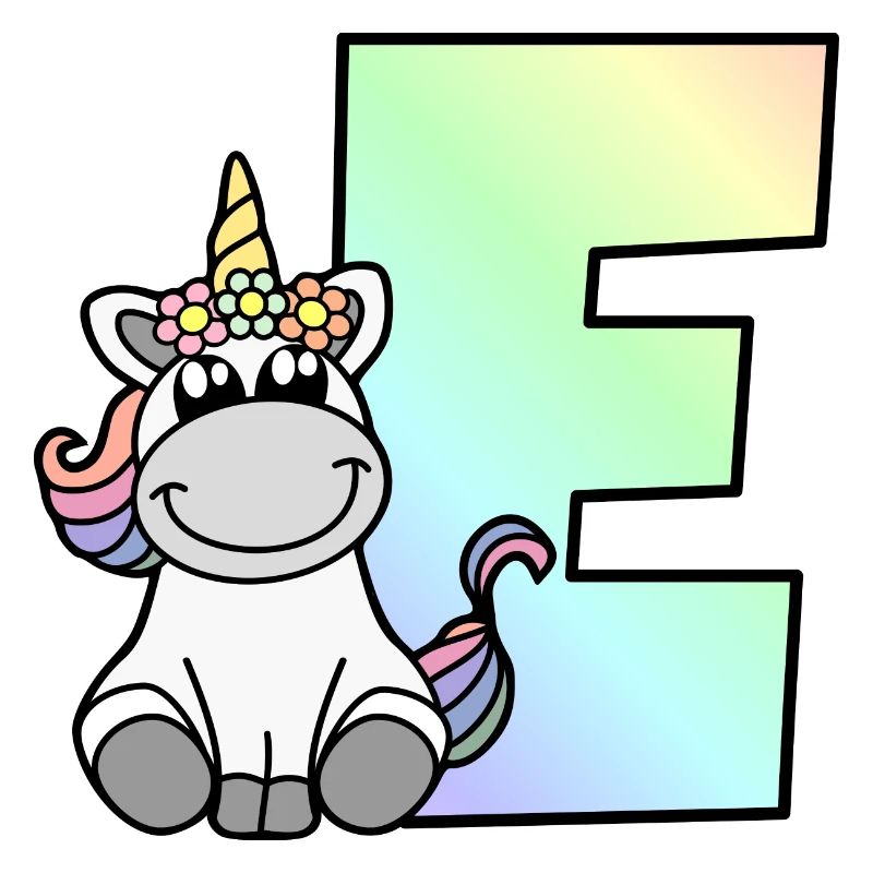 Einhorn Buchstabe E