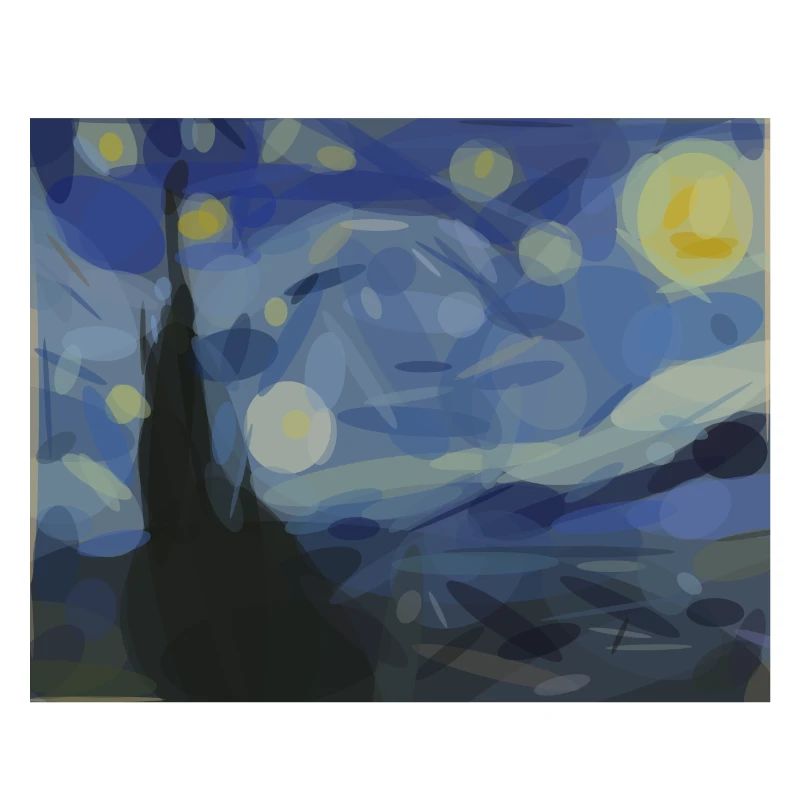 Nuit étoilée - cercles et ellipses