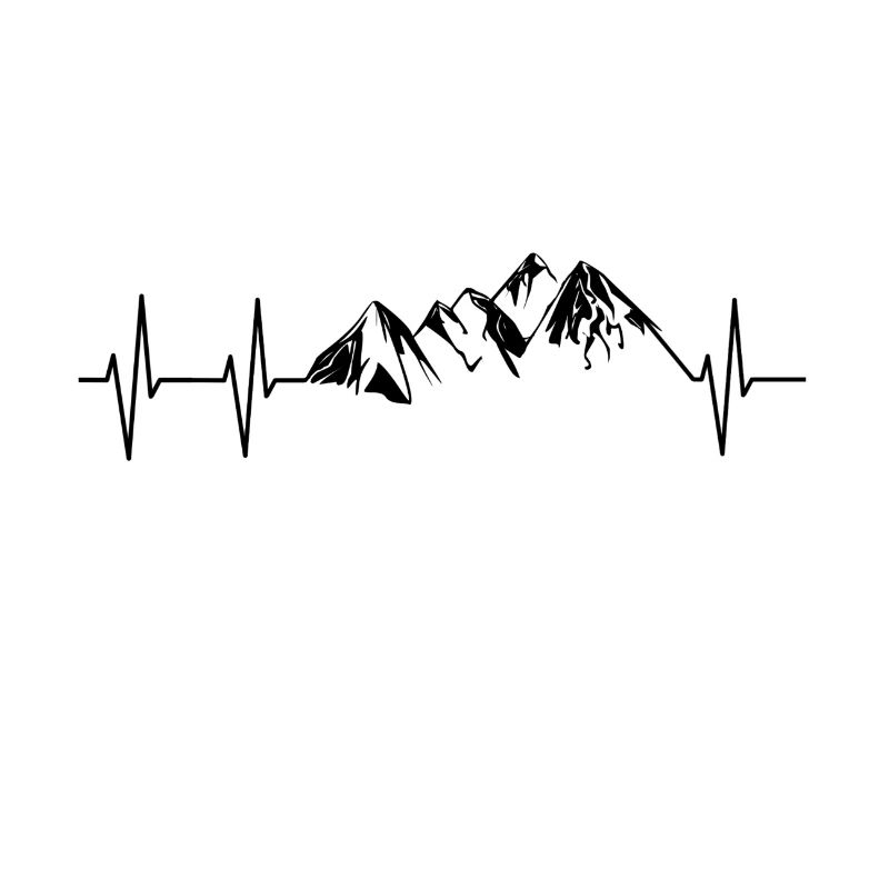 Mountains heartbeat hiker pulse