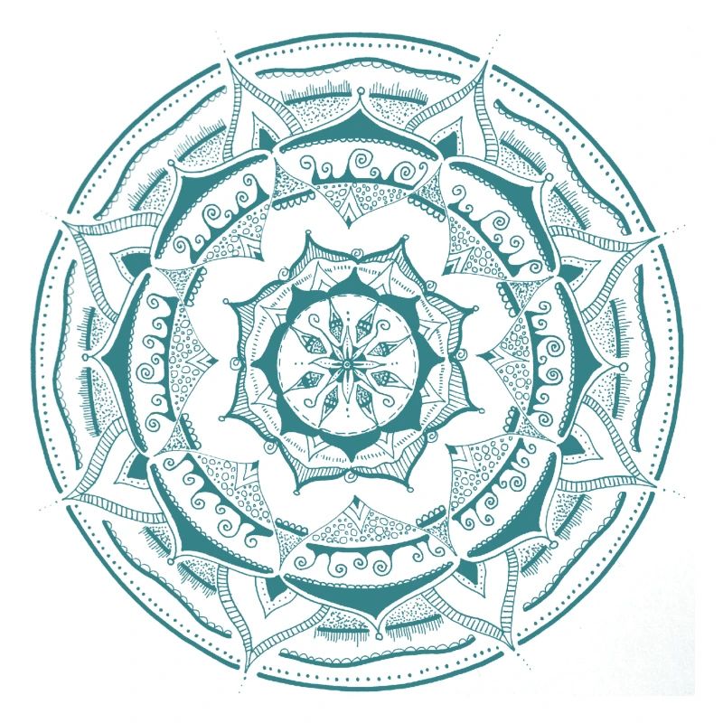 Mandala peint à l'essence