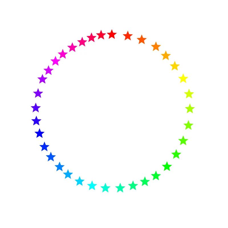 Colorful star circle rainbow design gift idea