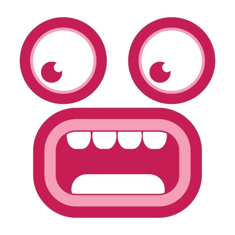 Visage tiki surpris choqué