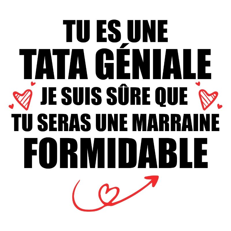 Une Tata Géniale Tu Seras Une Marraine Formidable