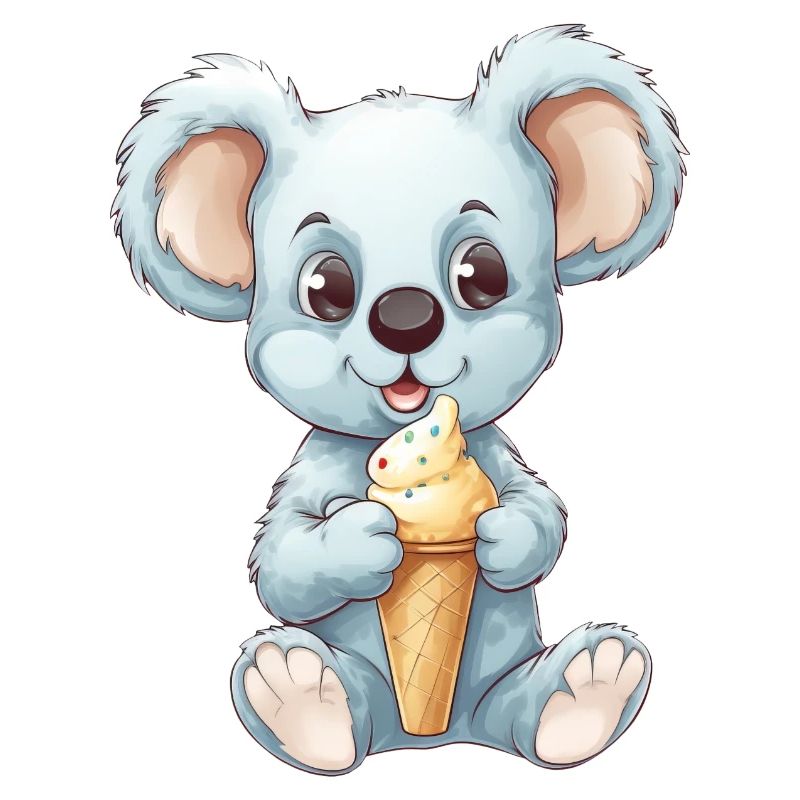 Koala Genießt Eis - Süßes Tier Design