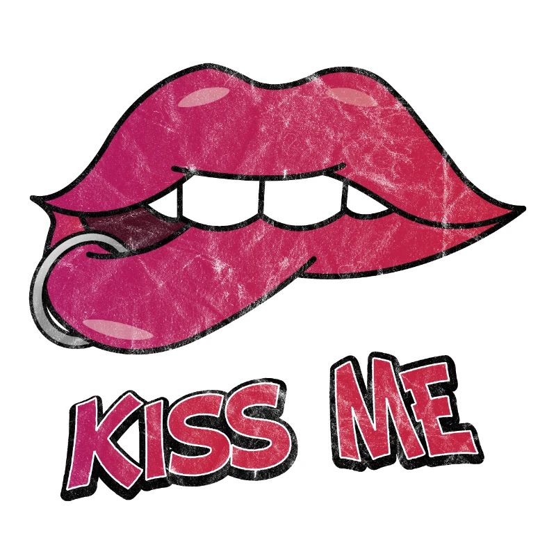 Lippen Kuss Mund Geschenk Piercing Liebe Valentin