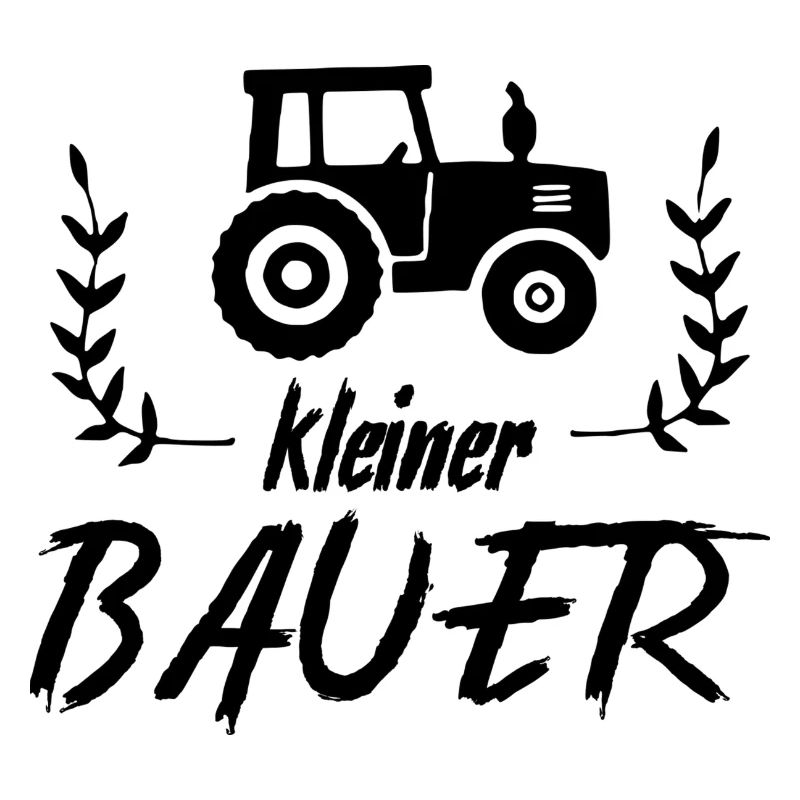 Kleiner Bauer mit Traktor