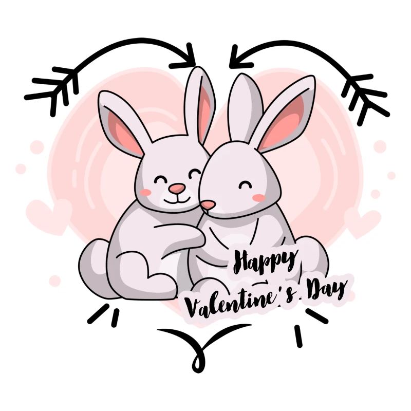 Valentinstag Herz Hasen