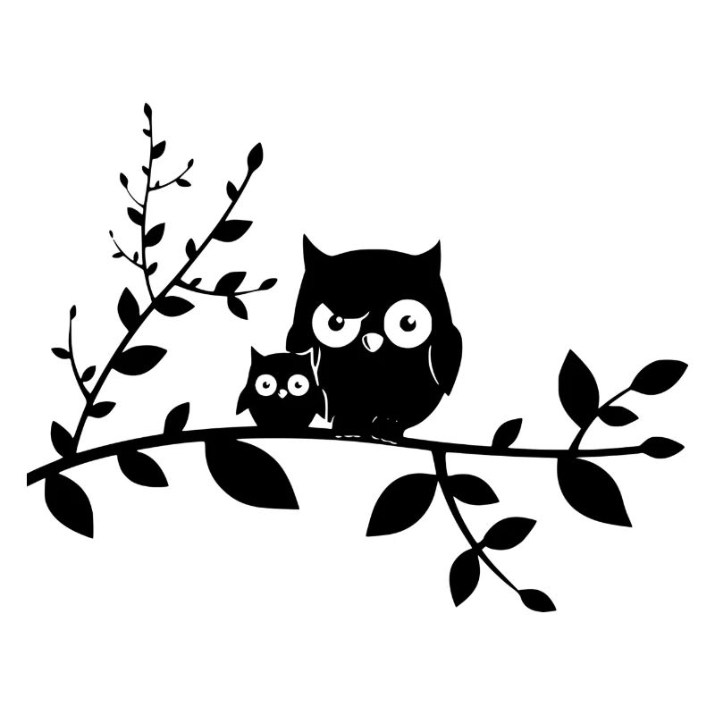 Hiboux sur branche