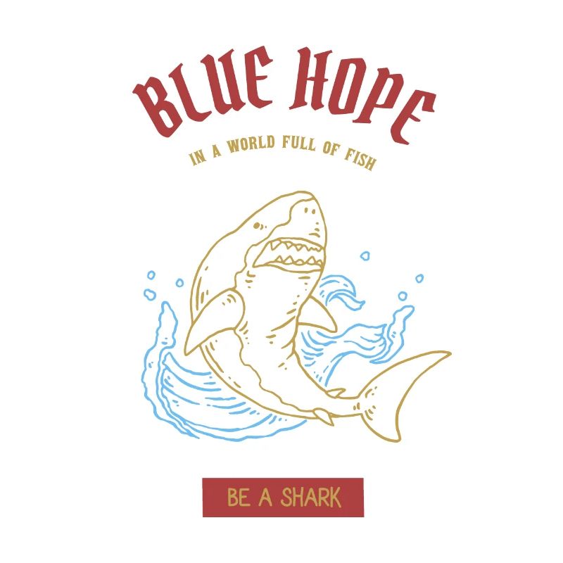 „Blaue Hoffnung“ Haifisch | Tshirt & Geschenk