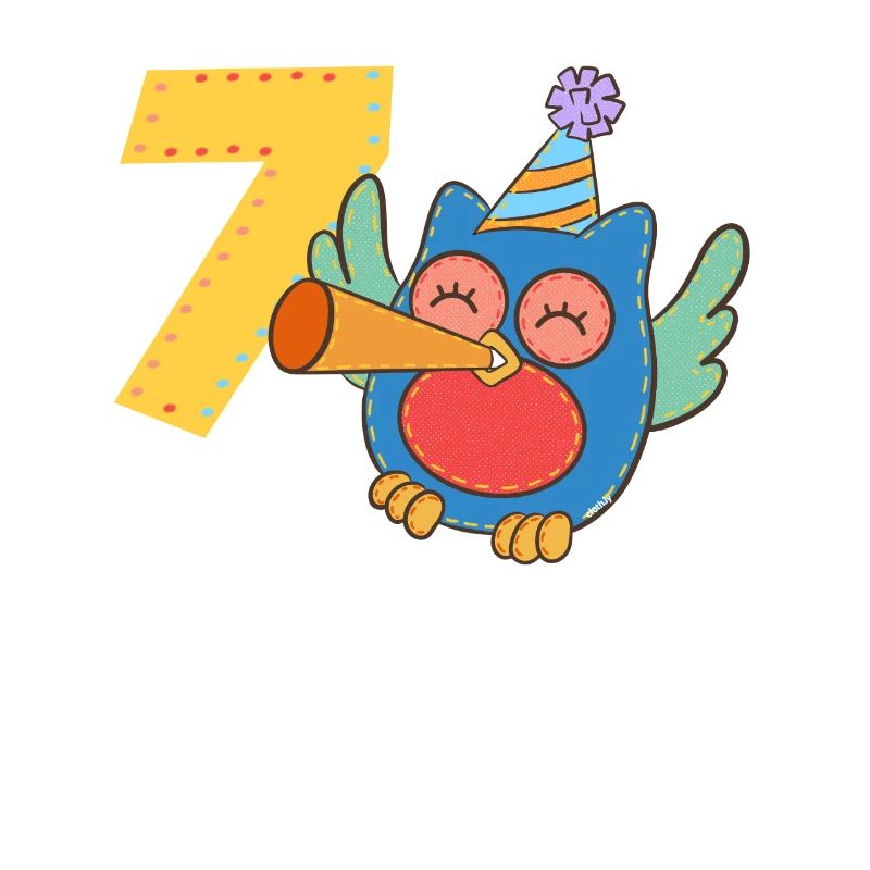 Geburtstag 7 Jahre eule, eulen Sieben