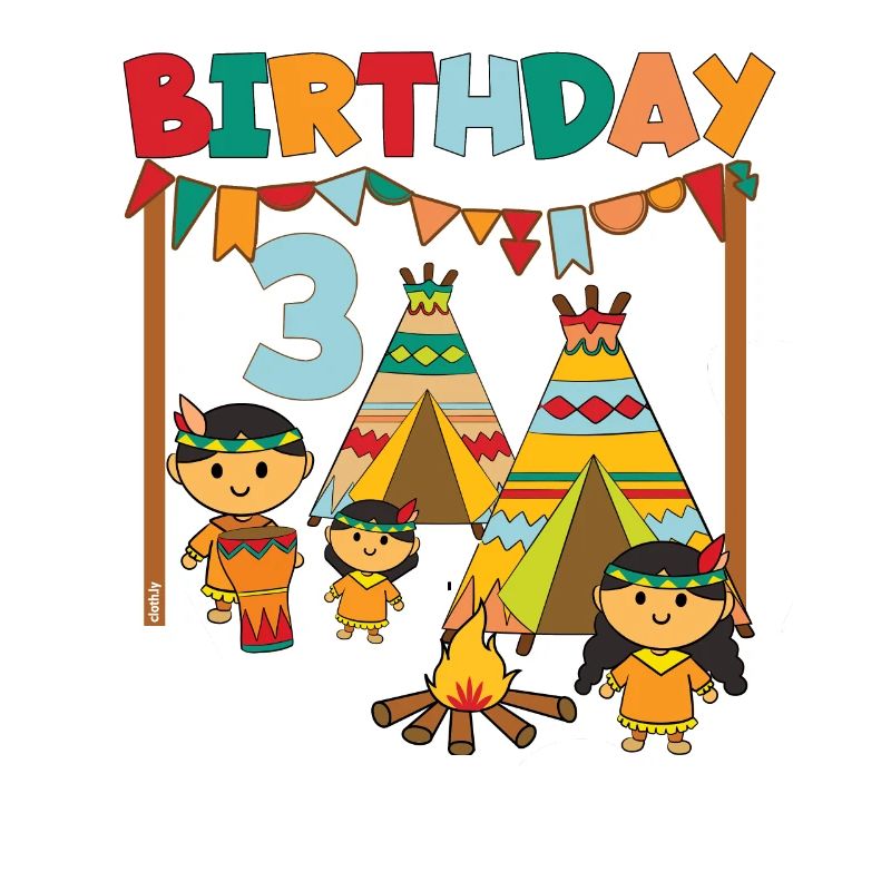 Birthday 3 years Indian Three